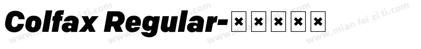 Colfax Regular字体转换